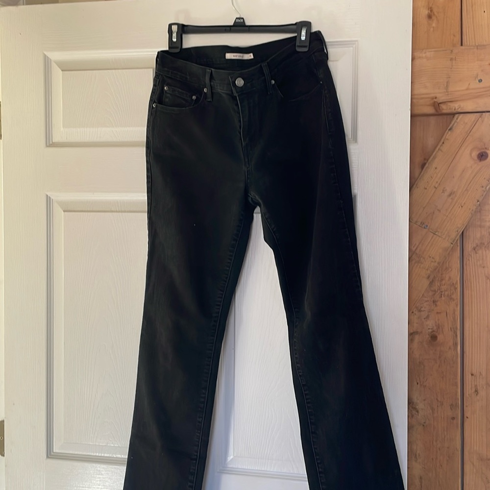 Levi’s Black Denim Pants, Size 8, 505 Straight